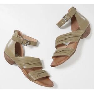 Miz Mooz - Leather Heeled Sandals - Cassie - Sage Green - 7.5-8 NWOB